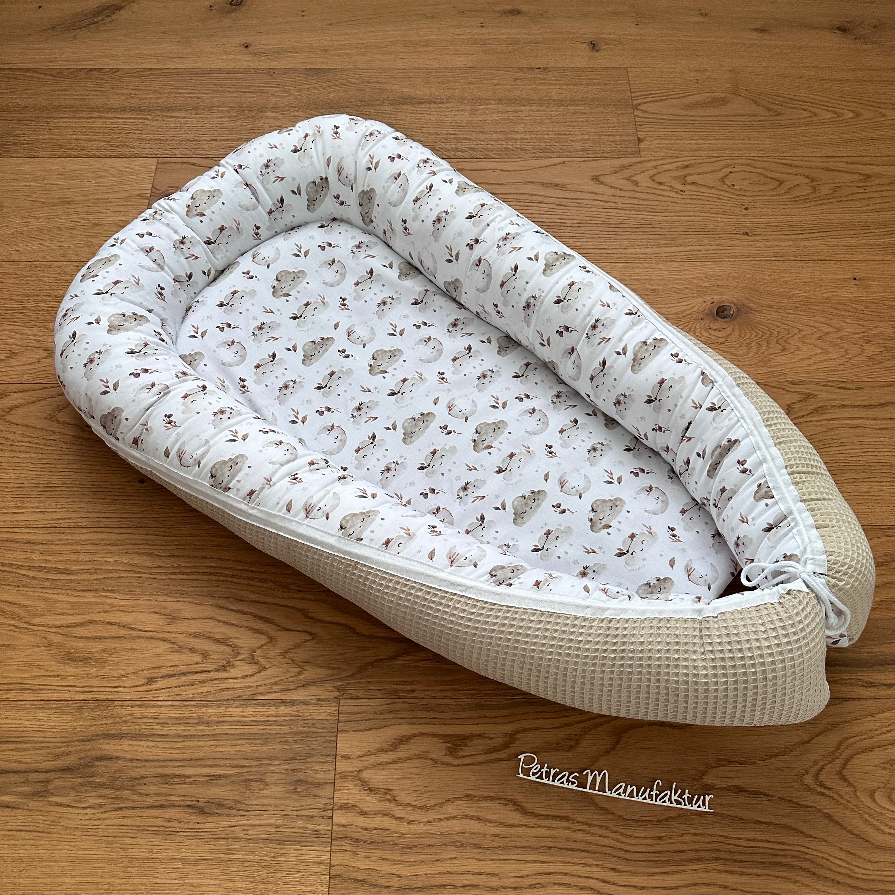 Babynestchen "Wolken beige"
